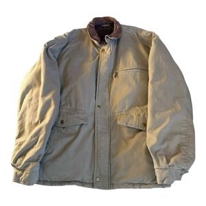 Canvas Barn/Chore Coat Mens Size XL Aberdeen Beige Flannel Lined Outdoor Hunting